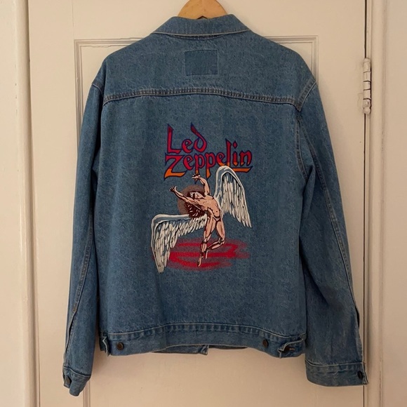 Vintage Jackets & Blazers - Incredible Rare Vintage Led Zeppelin Denim Jacket